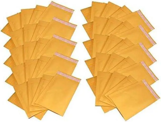 Alt view image 5 of 7 - iMBAPrice #000 4 X 8 Kraft Bubble Mailers Padded Envelopes, Total 50 Envelope
