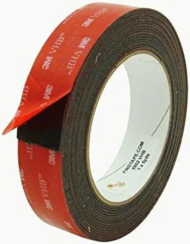 Alt view image 4 of 4 - 3M VHB Tape  [45 mil / heavy duty mounting] (5952): 1 in. x 15 ft. (Black)