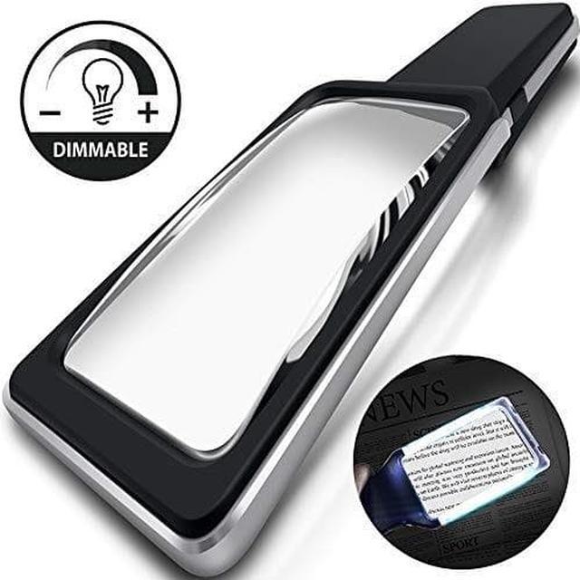 Alt view image 8 of 8 - MagniPros 3X(300%) Magnifying Glass with [10 Anti-Glare & Dimmable LEDs]-Evenly Lit Viewing Area-The Brightest & Best Reading Magnifier for Small Prints, Low Vision Seniors, Macular Degeneration
