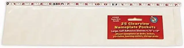 Alt view image 2 of 8 - Ashley Productions ASH10403 Large Name Plate Pocket 25-Pk- 4.75 X 19