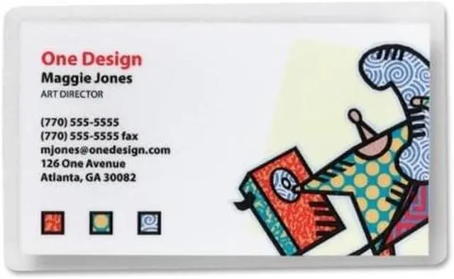 Alt view image 3 of 5 - Business Source Laminating Pouch Bus Card 5Mil 2-1/4"x3-3/4" 100/BX CL 20861