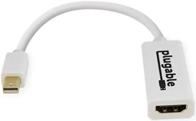 Alt view image 4 of 10 - Plugable Mini DisplayPort (Thunderbolt 2) to HDMI Adapter (Supports Mac, Windows, Linux, and Displays up to 4K 3840x2160@30Hz, Passive)