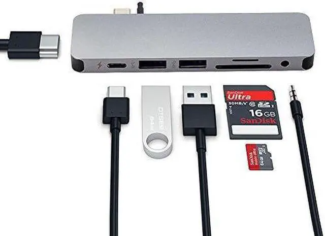 Alt view image 2 of 12 - Sanho Hyperdrive Solo 7-in-1 USB-C Hub for MacBook PC & Devices, Gray #SAGN21DG
