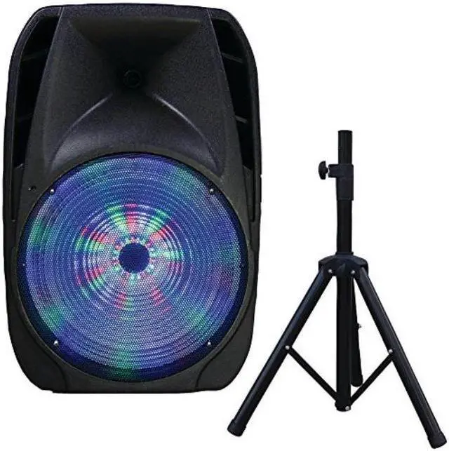 Alt view image 3 of 19 - Supersonic IQ-4415DJBT 15" Portable Bluetooth DJ Speaker with Stand