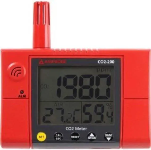 Alt view image 4 of 5 - AMPROBE CO2-200 Carbon Dioxide Meter,380 to 2000 PPM
