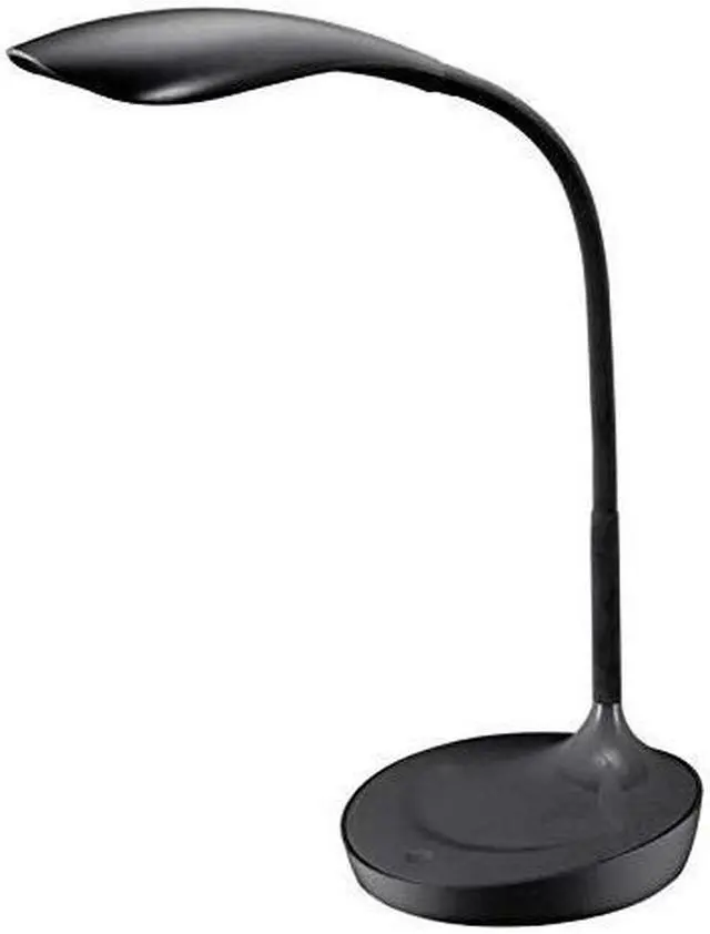Main image of bostitch office ktvled1502blk gooseneck led desk lamp with usb charging port, dimmable, black