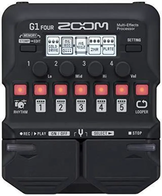 Main image of zoom electric guitar multi effect g1 four
