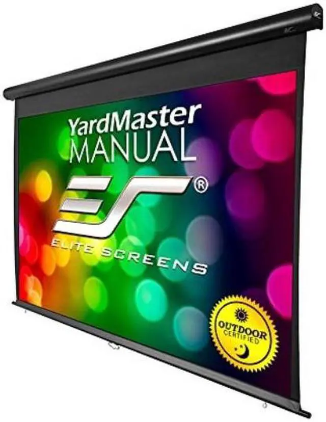 Alt view image 5 of 20 - Elite Screens Yard Master Manual OMS100HM Manual Projection Screen - 100" - 16:9 - Wall Mount, Ceiling Mount