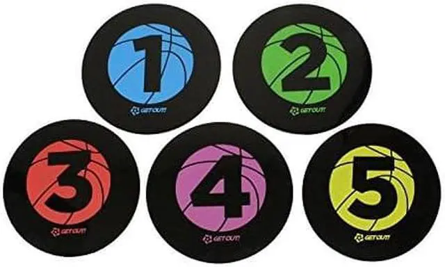 Alt view image 8 of 8 - Basketball Training Disc Spot Markers 5-Pack Court Floor Poly Spots