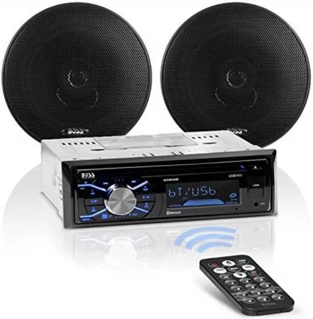 Alt view image 16 of 20 - BOSS Audio 656BCK 508UAB CD/MP3 AM/FM Receiver With USB and SD Memory Card Ports Plus one Pair of 6.5" Speakers