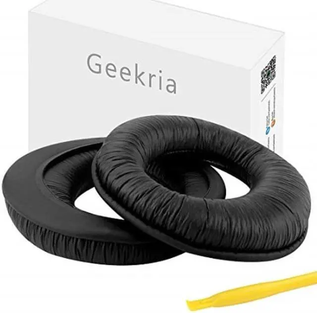 Alt view image 7 of 7 - Geekria QuickFit Leatherette Replacement Ear Pads for Sony MDR-RF6000, RF6500, RF7000, RF7100, MDR-DS6000, DS6500, DS7000, DS7100, XD150, XD200 Headphones Earpads, Repair Parts (Black)