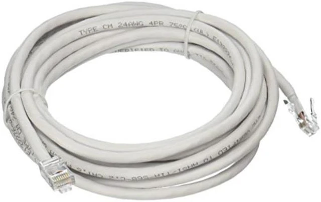 Alt view image 4 of 7 - C2G 04244 Cat6 Cable - Non-Booted Unshielded Ethernet Network Patch Cable, White (15 Feet, 4.57 Meters)