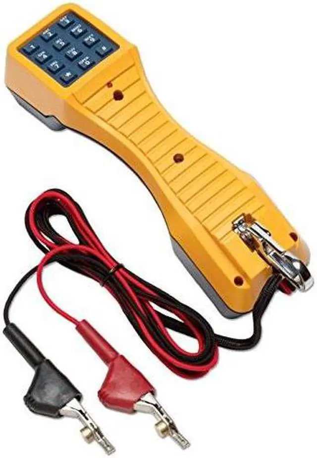 Main image of fluke networks 19800009 ts19 telephone test set with angled bedofnails clips