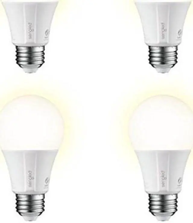 Main image of sengled smart led soft white a19 bulb, hub required, 2700k 60w equivalent, works with alexa, google assistant & smartthings, 4 pack