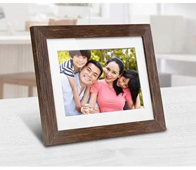 Alt view image 6 of 15 - Aluratek 8 inch Distressed Wood Digital Photo Frame with Auto Slideshow Feature ADPFD08F