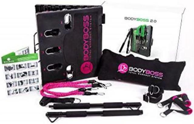 Alt view image 3 of 12 - BodyBoss Home Gym 2.0 - Full Portable Gym Home Workout Package - Pink