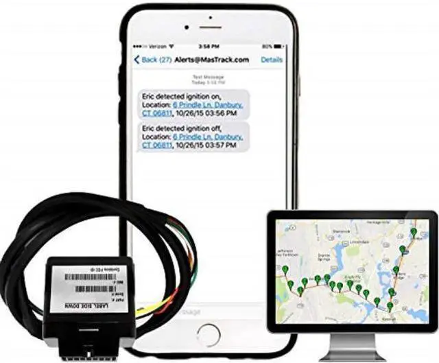 Alt view image 6 of 6 - MasTrack MT-121 Hardwired Real Time GPS Vehicle Tracker: Includes 12 Months of Basic Service