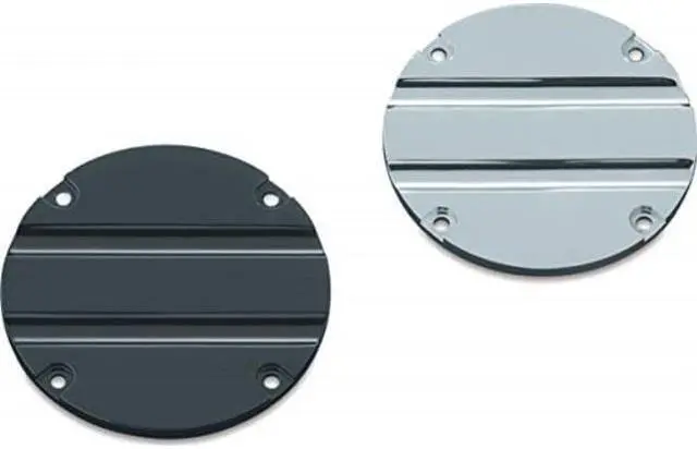 Main image of kuryakyn 8476 motorcycle hypercharger air cleaner/filter component: blood groove design trap door, standard models, chrome, pack of 1