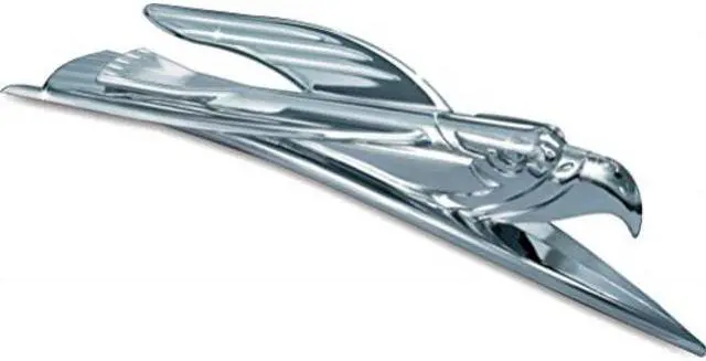 Main image of kuryakyn 7333 motorcycle accent accessory: front fender deco eagle ornament, chrome