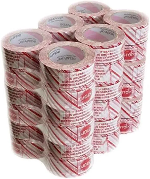 Alt view image 4 of 4 - iMBAPrice Stop Sign Sealing Tape - Printed Message IF Seal is Broken Check Contents Before Accepting 36 Rolls of 110 Yards(330 Feet) 2" Wide Security Shipping Packing Tape