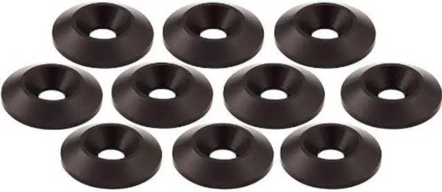 Main image of allstar performance all18663 black 1/4" x 1" countersunk washer, set of 10