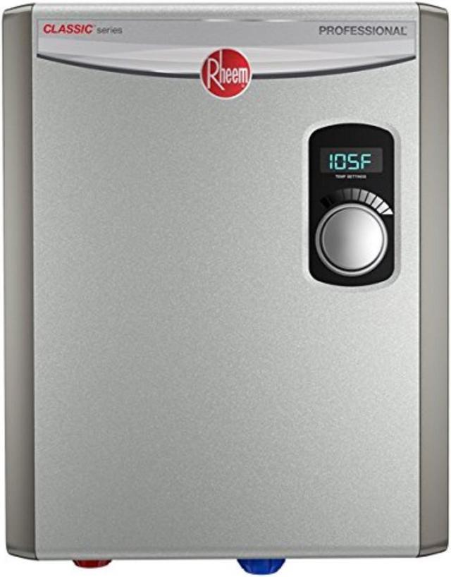 Alt view image 2 of 4 - Rheem Electric Tankless Water Heater   RTEX-18