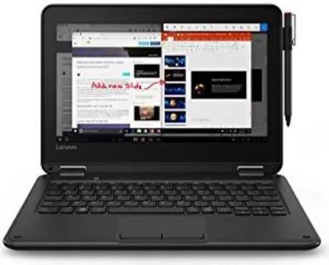 Alt view image 6 of 15 - Lenovo 300e Winbook 81FY000BUS 11.6" Touchscreen LCD 2 in 1 Notebook - Intel Celeron N3450 Quad-core (4 Core) 1.10 GHz - 4 GB - 128 GB Flash Memory - Windows 10 Pro - 1366 x 768 - In-plane Switching (IPS) Technology - Convertible