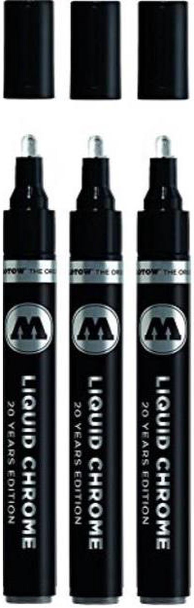 molotow one4all acrylic paint pump marker, 4mm, liquid chrome