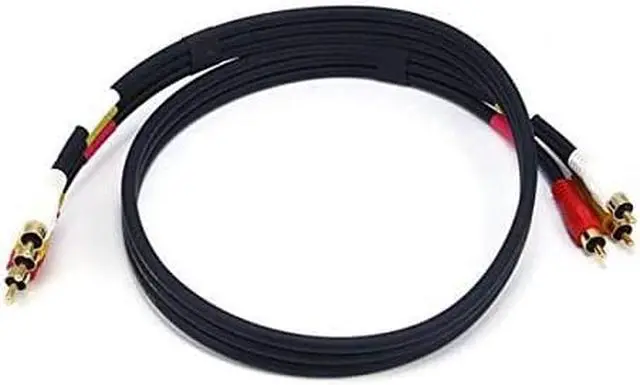 Alt view image 4 of 11 - Monoprice RCA Coaxial Compsite Video and Stereo Audio Cable, 3ft
