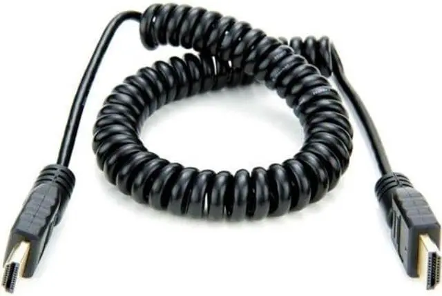 Alt view image 2 of 8 - Atomos 19.68"/50cm Coiled Full Size HDMI to Full Sized HDMI Cable #ATOMCAB011