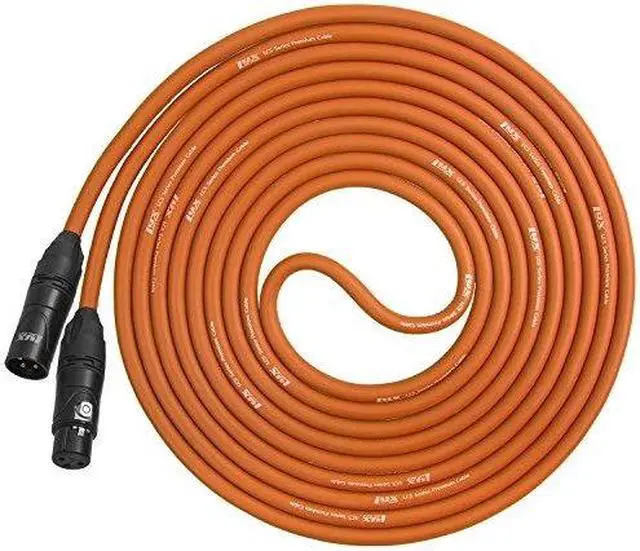 Alt view image 6 of 6 - LyxPro Balanced XLR Cable 10 ft Microphone Cable, Powered Speakers , Orange