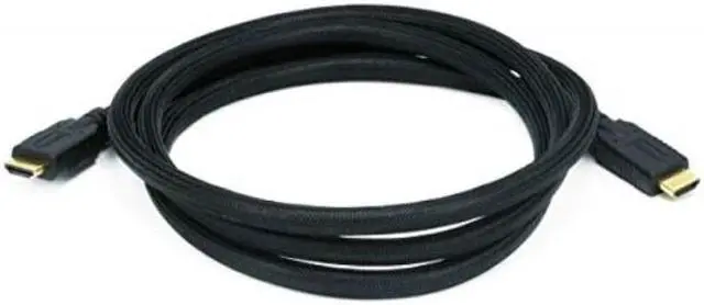 Alt view image 3 of 6 - Monoprice 6ft 24AWG CL2 High Speed HDMI Cable With Ethernet w/ Net Jacket - Black