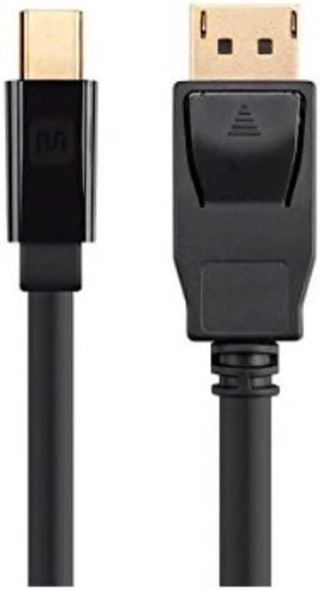 Alt view image 2 of 8 - Monoprice Mini DisplayPort 1.2 to DisplayPort Cable - 1.5 Feet - Black | 4K Capable, Supports 3D Video - Select Series