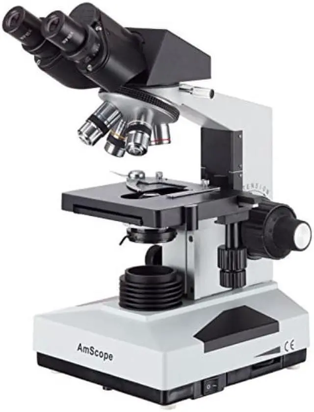 Alt view image 7 of 7 - Medical Lab Vet Compound Biological Microscope 40x-1000x