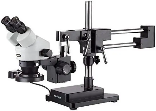 Alt view image 9 of 9 - 3.5X-90X Circuit Board Assembly Boom Stand Stereo Microscope + Fluorescent Light