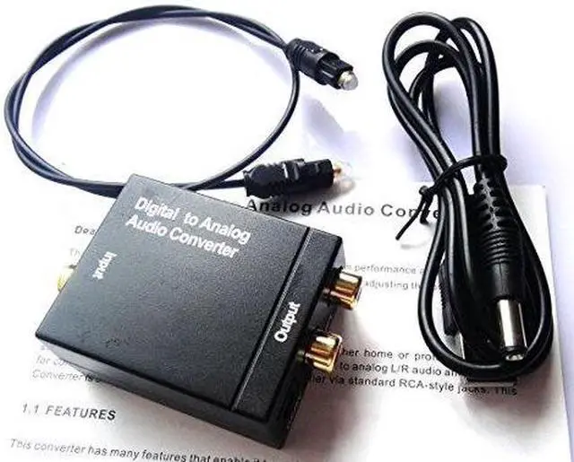 Alt view image 5 of 5 - 192kHz DAC Digital Optical Coax to Analog 3.5mm RCA L/R Audio Converter Adapter USNE_DAC3.5_150CM_UKP