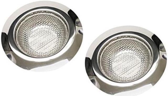 2pcs Kitchen Sink Drain Strainer Stainless Steel Anti-clogging