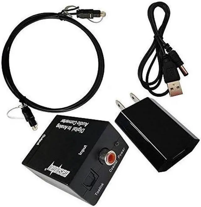 Alt view image 6 of 6 - 192kHz DAC Converter Digital to Analog Audio Converter Adapter with Fiber Cable USNE_DAC3.5_50CM_USB