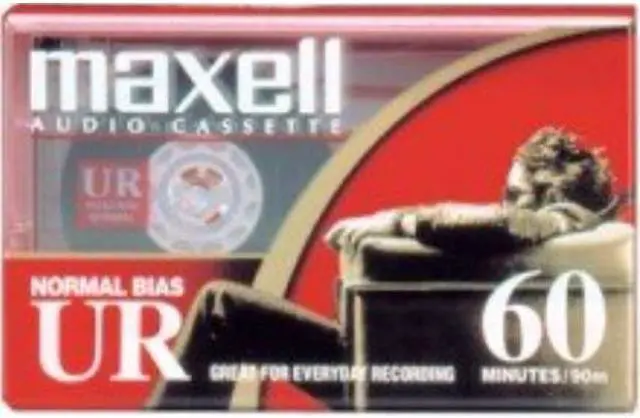 Main image of maxell ur60 audio cassette box of 10