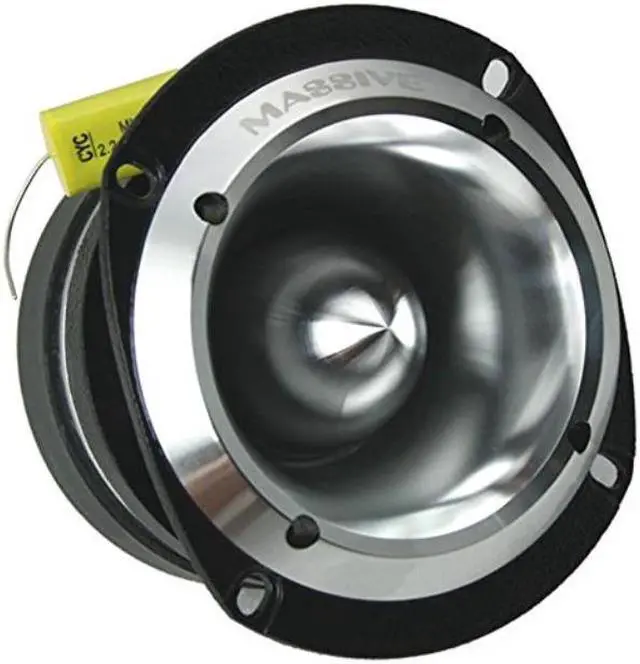 Main image of massive audio t50  60w / 300 watts peak super bullet car audio tweeter, titanium diaphragm, 44.4mm aluminum phase plug, 8 ohm
