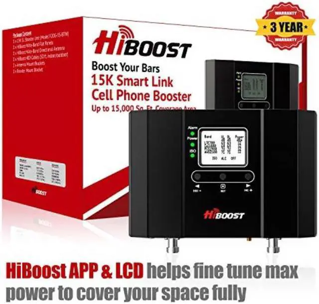 Alt view image 4 of 4 - HiBoost Home 15K Smart Link Cell Phone Signal Booster - Coverage upto 15000 sq ft. - F20G-5S-BTW