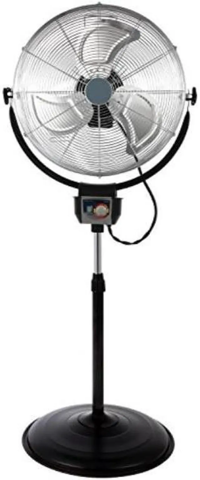 Alt view image 3 of 13 - Optimus F4205 20" Industrial Grade HV Oscil Stand Fan - Chrome Grill