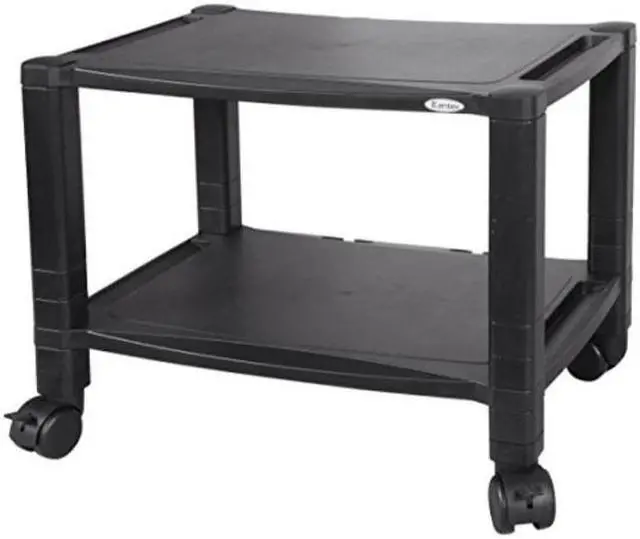 Alt view image 6 of 13 - Kantek Mobile 2-Shelf Printer/Fax Stand - 75 lb Load Capacity - Black