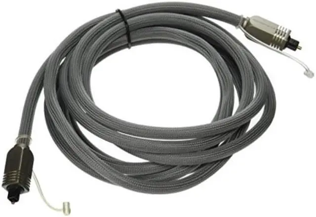 Alt view image 4 of 8 - Monoprice Premium S/PDIF (Toslink) Digital Optical Audio Cable - Silver - 10 Feet | Heavy Duty Mesh Jacket, Metal Connector Heads, For Play Station, Xbox one, Home theater & More