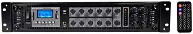 Alt view image 8 of 9 - Rockville RCS180-6 180 Watt 6 Zone 70v Commercial/Restaurant Amplifier/Bluetooth