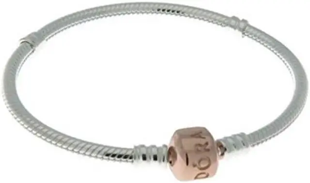 Alt view image 2 of 5 - Pandora Moments Silver Bracelet with Pandora Rose Clasp - 18 cm - - OEM