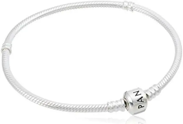 Alt view image 7 of 8 - Genuine PANDORA Sterling Silver 7.5 Bead Clasp Charm Bracelet 590702HV-19"