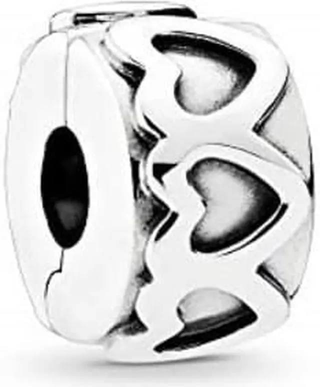 Alt view image 3 of 5 - Pandora Row of Hearts Silver Charm - 791978