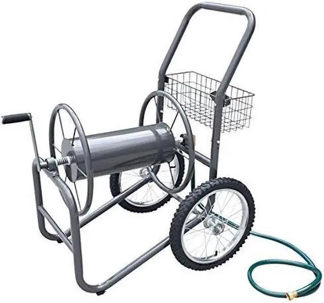 Alt view image 12 of 20 - Liberty Garden 880 Two Wheel Hose Cart - 2 Casters - 24" Width x 36.8" Depth x 38.8" Height - Steel Frame - Bronze