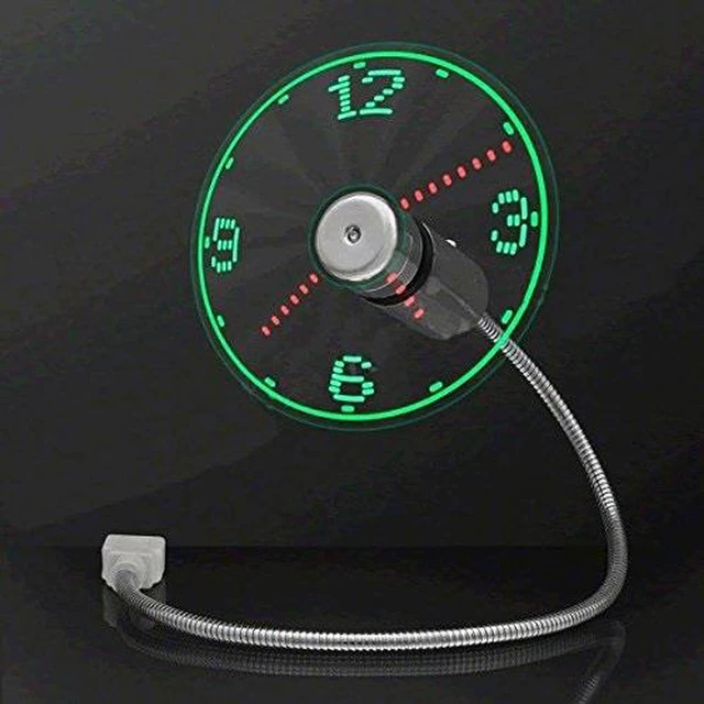 Main image of blinkee led fan clock with usb connection by